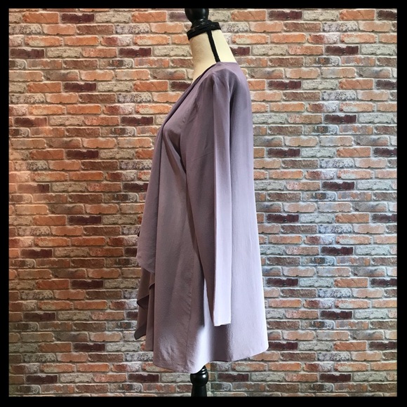NWT Eileen Fisher Silk Drape Front Ombre Jacket - Picture 3 of 5